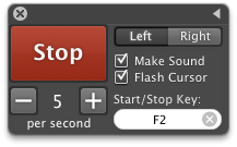 RapidClick Preferences screenshot